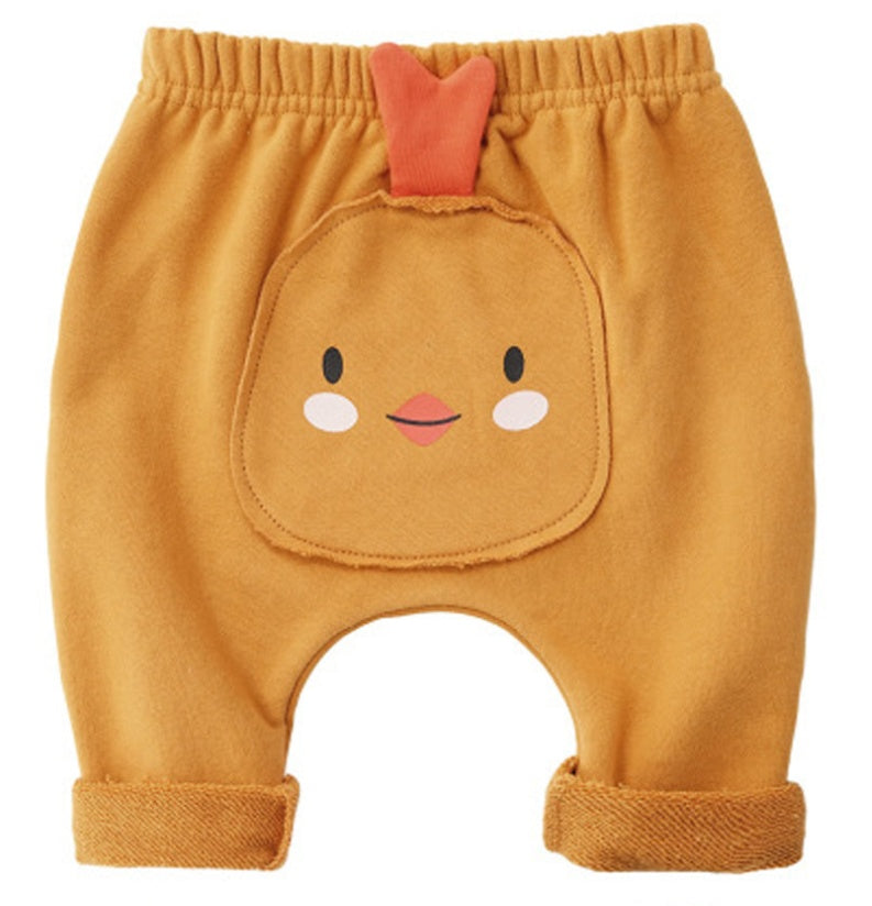 Cartoon patch baby pants for baby boys and girls