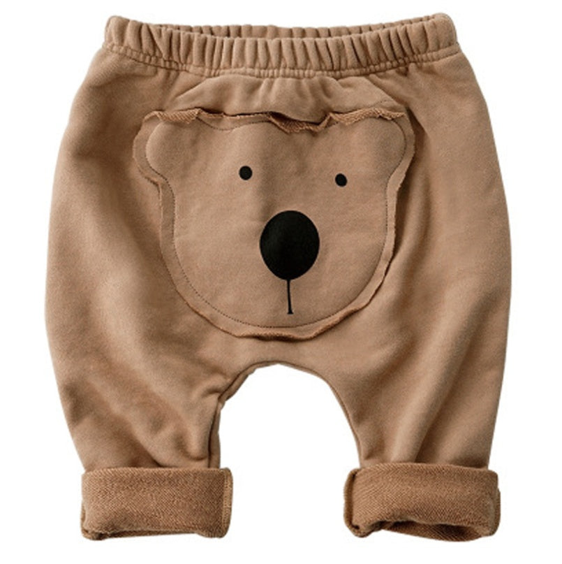 Cartoon patch baby pants for baby boys and girls